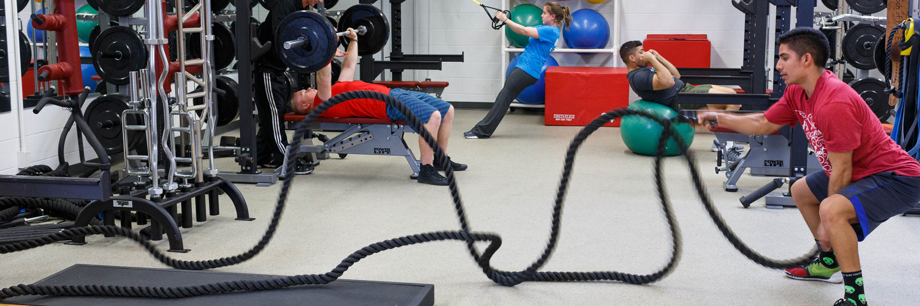 picture of students working out in a gym