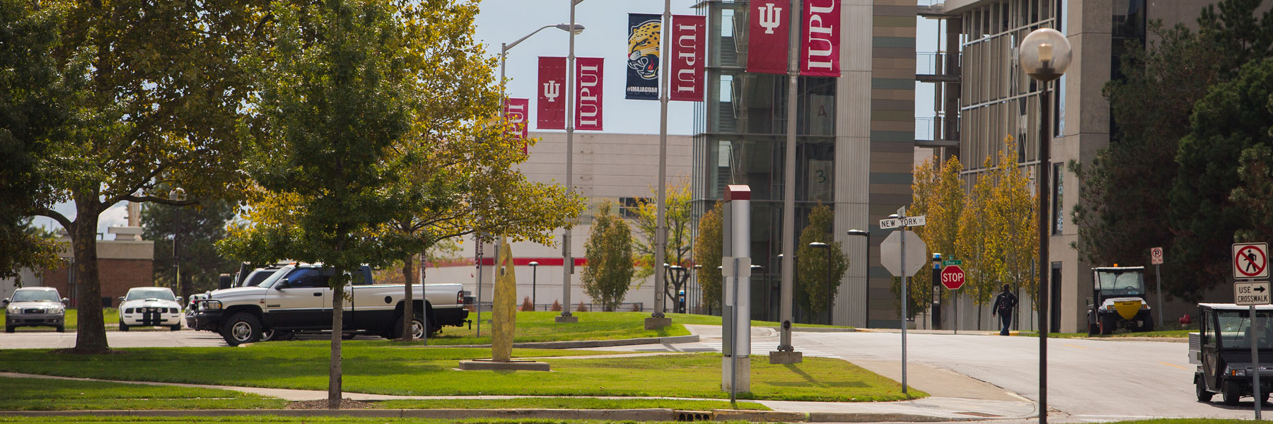 outside view of IUPUI parking garage 